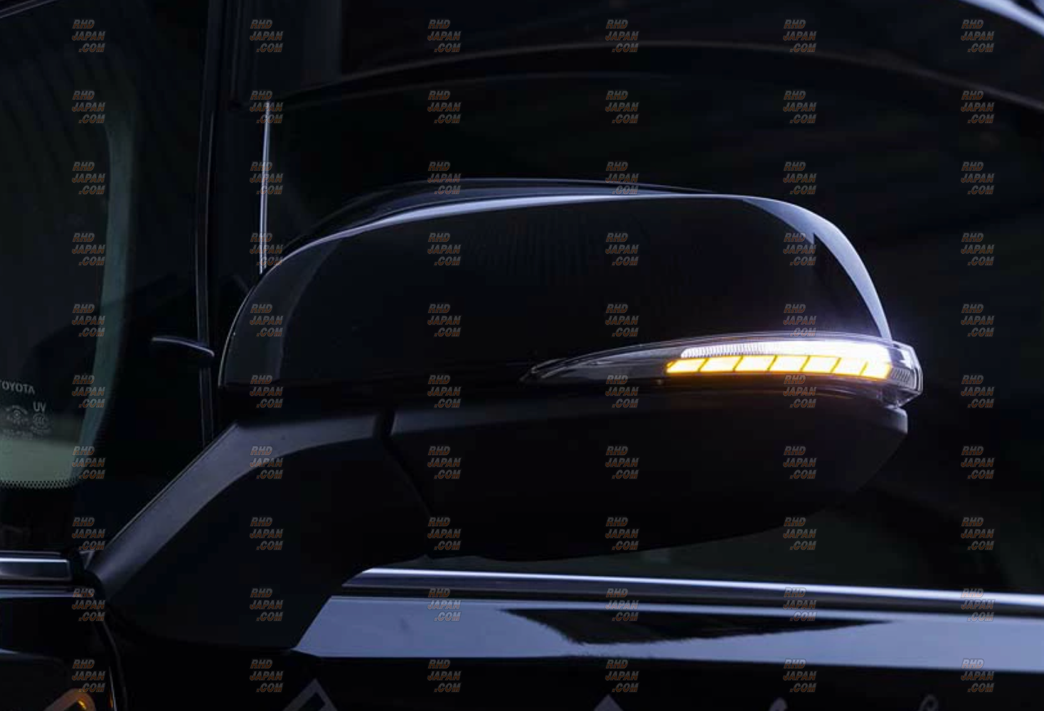 Valenti Jewel LED Sequential Door Mirror Winker Toyota Type 4 Light Smoke/Black Chrome Lens - Alphard / Vellfire 30 Series RAV4 50 Series